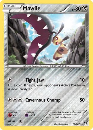 Mawile 078  - Reverse Holofoil XY  BREAKpoint - Uncommon