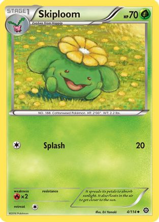Skiploom 004  - Reverse Holofoil XY  Steam Siege - Uncommon