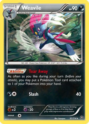Weavile 061  XY  Steam Siege - Rare