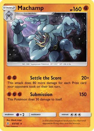 Machamp 065  - Reverse Holofoil SM  Guardians Rising - Holo Rare
