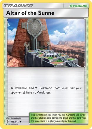 Altar of the Sunne 118/145  SM  Guardians Rising - Uncommon