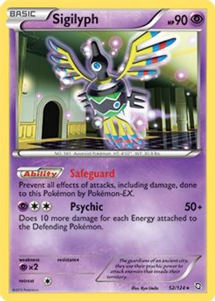 Sigilyph - 52/124/124  Deck Exclusives - Rare