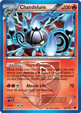 Chandelure (BW Plasma Freeze) 016/116  Deck Exclusives - Rare