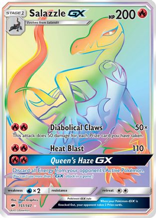 Salazzle GX (Secret)  - Holofoil SM  Burning Shadows - Secret Rare