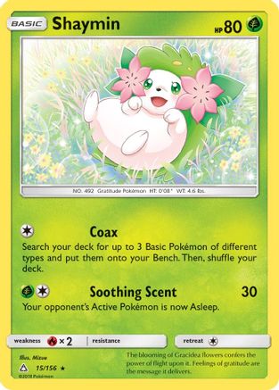 Shaymin (15) (15) 015  - Reverse Holofoil SM  Ultra Prism - Holo Rare