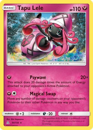 Tapu Lele 094  - Reverse Holofoil SM  Ultra Prism - Rare