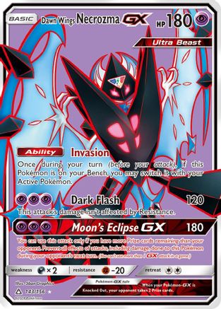 Dawn Wings Necrozma GX (Full Art)  - Holofoil SM  Ultra Prism - Ultra Rare