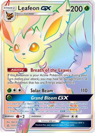Leafeon GX (Secret Rare)  - Holofoil SM  Ultra Prism - Secret Rare