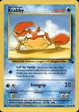 Krabby 051  - Unlimited Fossil - Common
