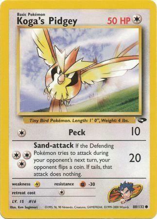 Koga's Pidgey (80) (80) 080  - Unlimited Gym Challenge - Common