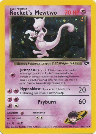 Rocket's Mewtwo  - Unlimited Holofoil Gym Challenge - Holo Rare