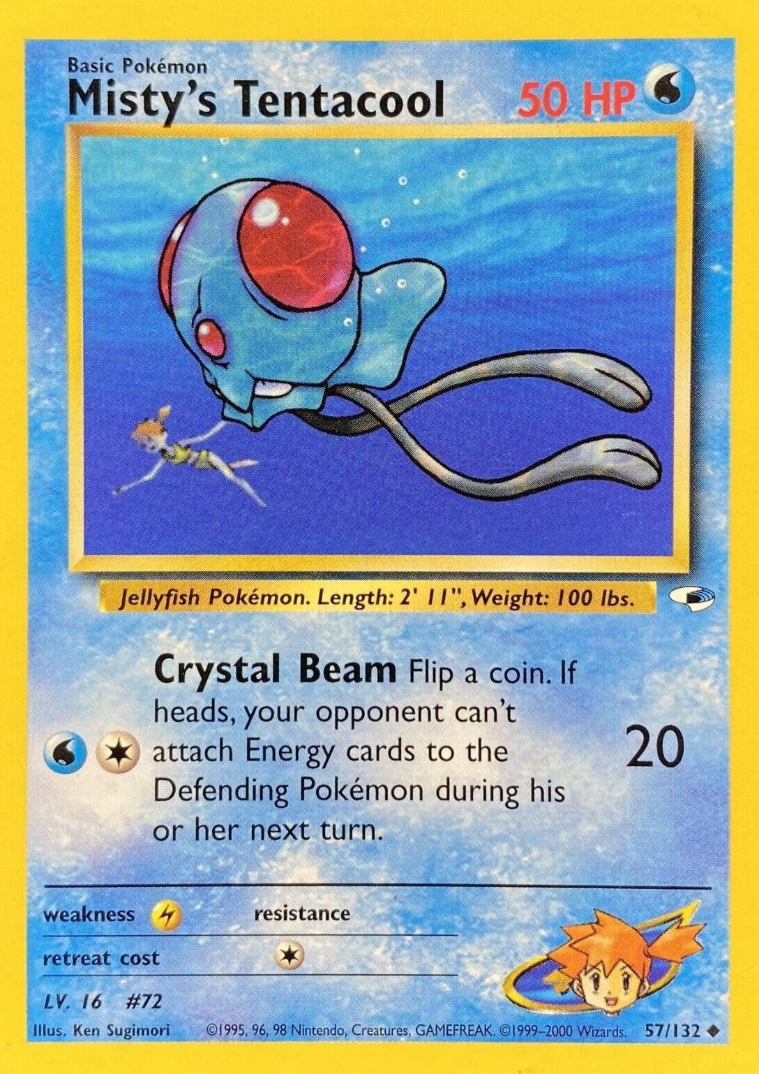 Misty's Tentacool (57) (57) 057  - Unlimited Gym Heroes - Uncommon