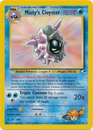 Misty's Cloyster 029  - Unlimited Gym Heroes - Rare