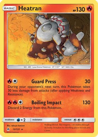 Heatran  - Reverse Holofoil SM  Forbidden Light - Rare