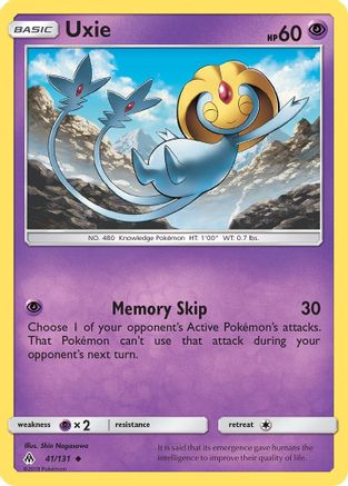 Uxie 041  - Reverse Holofoil SM  Forbidden Light - Uncommon