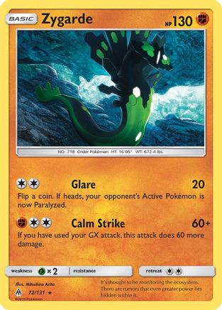 Zygarde (72)/131  SM  Forbidden Light - Rare