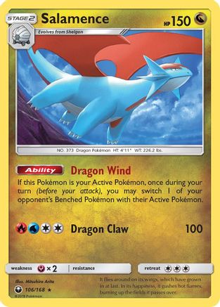 Salamence 106  - Reverse Holofoil SM  Celestial Storm - Holo Rare