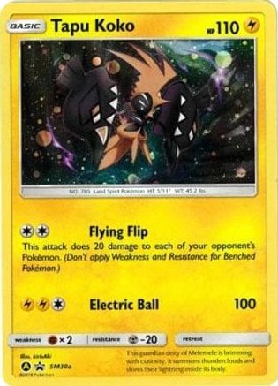 Tapu Koko - SM30a  - Holofoil Alternate Art Promos - Promo