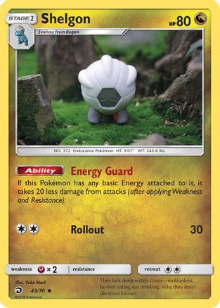 Shelgon 043  Dragon Majesty - Uncommon