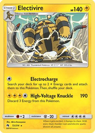 Electivire  SM  Lost Thunder - Rare