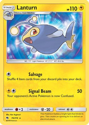 Lanturn  SM  Lost Thunder - Rare
