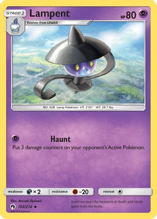 Lampent/214  SM  Lost Thunder - Uncommon