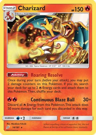 Charizard 014  SM  Team Up - Rare
