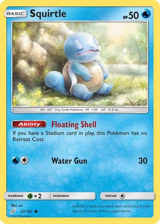 Squirtle (22) (22) 022  - Reverse Holofoil SM  Team Up - Common