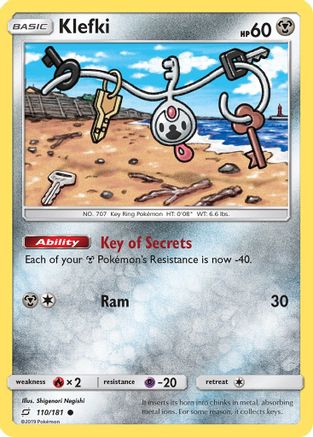 Klefki 110  - Reverse Holofoil SM  Team Up - Common
