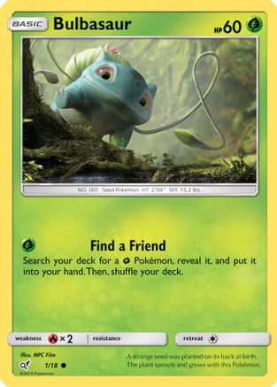 Bulbasaur (Holo Common) 001  - Holofoil Detective Pikachu - Common