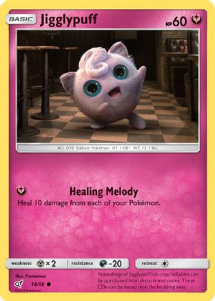 Jigglypuff (Holo Common) 014  - Holofoil Detective Pikachu - Common