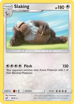 Slaking 018  - Holofoil Detective Pikachu - Rare