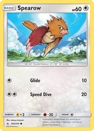 Spearow 145  SM  Unbroken Bonds - Common