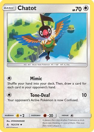Chatot  SM  Unbroken Bonds - Uncommon