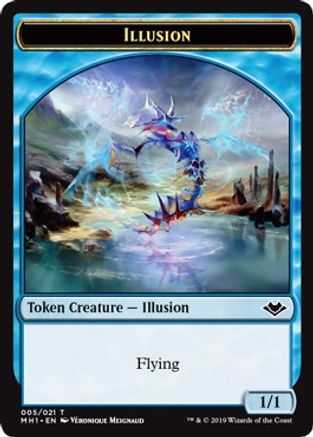 Illusion // Emblem - Wrenn and Six Double-Sided Token (MH1-5 // 21) [Modern Horizons]