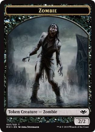 Zombie // Rhino Double-Sided Token (MH1-7 // 13) [Modern Horizons]
