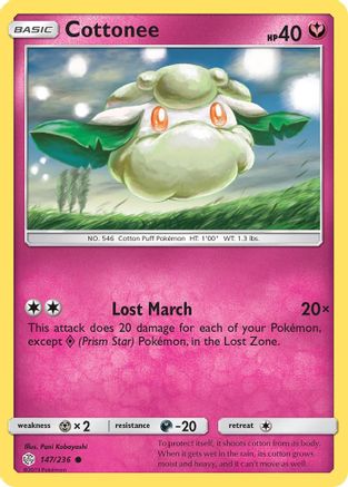 Cottonee 147  SM  Cosmic Eclipse - Common