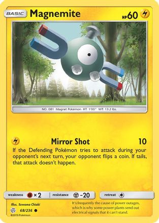 Magnemite 068  - Reverse Holofoil SM  Cosmic Eclipse - Common