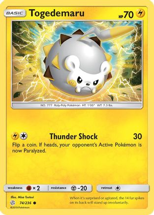 Togedemaru 074/236  SM  Cosmic Eclipse - Common