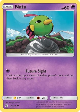 Natu 078  - Reverse Holofoil SM  Cosmic Eclipse - Common