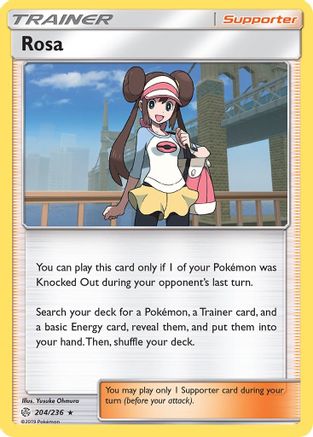 Rosa 204  - Reverse Holofoil SM  Cosmic Eclipse - Holo Rare
