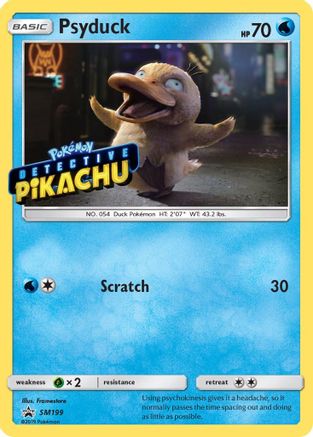 Psyduck - SM199 (Detective Pikachu Stamped)  - Holofoil SM Promos - Promo
