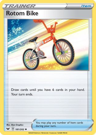 Rotom Bike 181  SWSH01 Sword & Shield Base Set - Uncommon