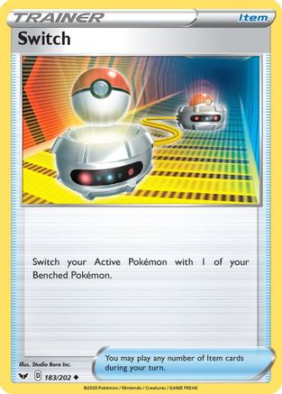 Switch 183  SWSH01 Sword & Shield Base Set - Uncommon