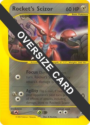 Rocket's Scizor - 4  - Holofoil Jumbo Cards - Promo