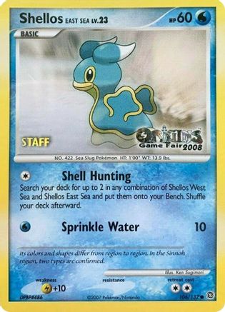 Shellos East Sea - 106/132 (Origins Game Fair 2008) [Staff]/132  Nintendo Promos - Promo