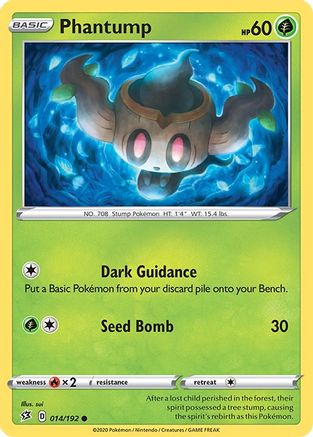 Phantump 014  - Reverse Holofoil SWSH02 Rebel Clash - Common