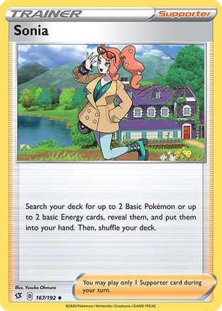 Sonia 167  - Reverse Holofoil SWSH02 Rebel Clash - Uncommon