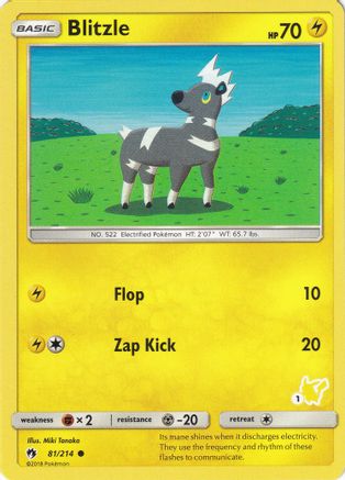 Blitzle - 81/214 (#1 Pikachu Stamped)/214  Battle Academy - Promo