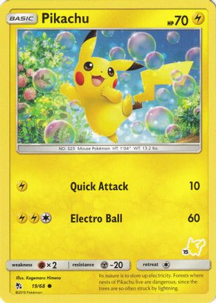 Pikachu (#15 Pikachu Stamped) 019/068  Battle Academy - Promo